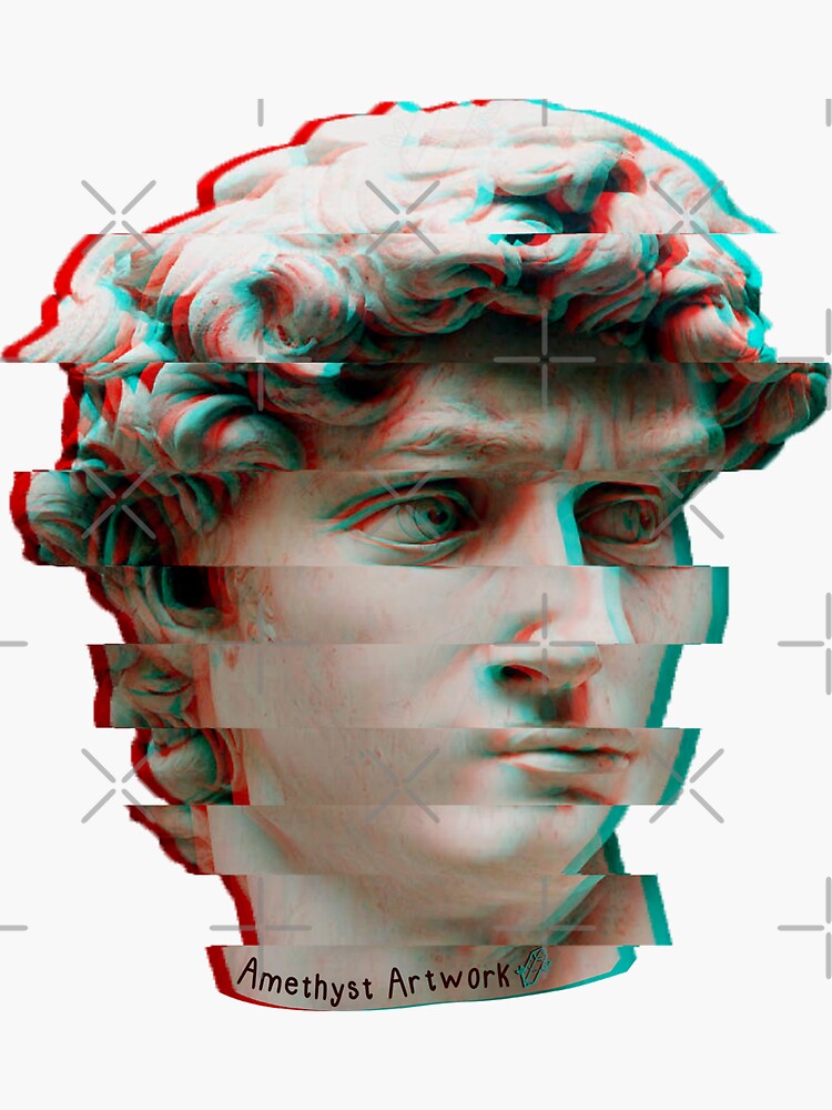 "Vaporwave Aesthetic Retro Sculpture" Sticker for Sale by