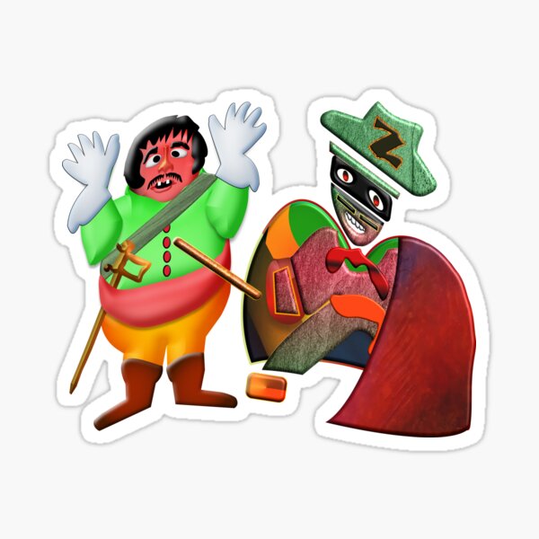THE LEGEND OF ZORRO IN HIS NEW ADVENTURES FOR KIDS - ZORRO VS SERGEANT GARCIA - HALLOWEEN PARTY - CHRISTMAS PARTY - SUPER FUN GIFT FOR THE HOLIDAYS5. Sticker