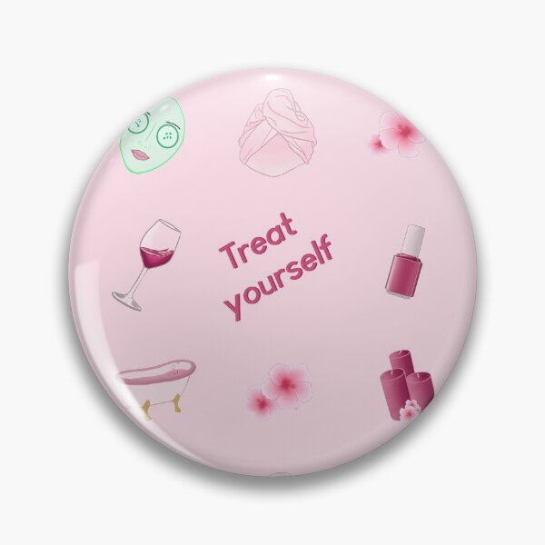 Item preview, Treat yourself pattern in pink hibiscus hair towel bath facemask nail polish scented candles red wine  designed and sold by Lemonshaaark.