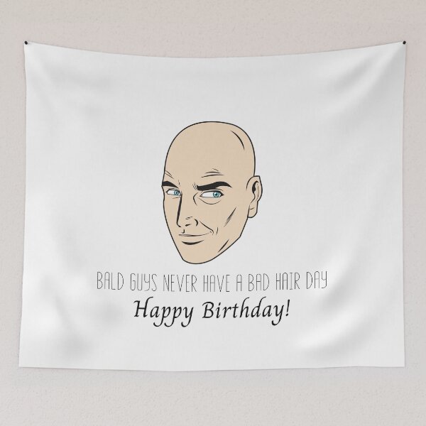 Item preview, Bald Guy Birthday Funny Greeting Card designed and sold by Water Flick.