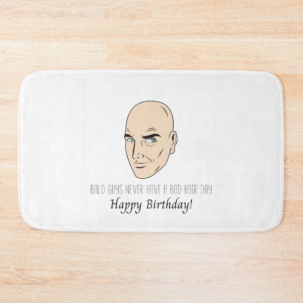 Item preview, Bald Guy Birthday Funny Greeting Card designed and sold by Water Flick.