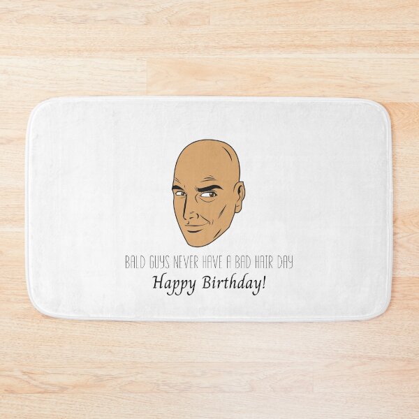 Item preview, Bald Guy Birthday Funny Greeting Card designed and sold by Water Flick.