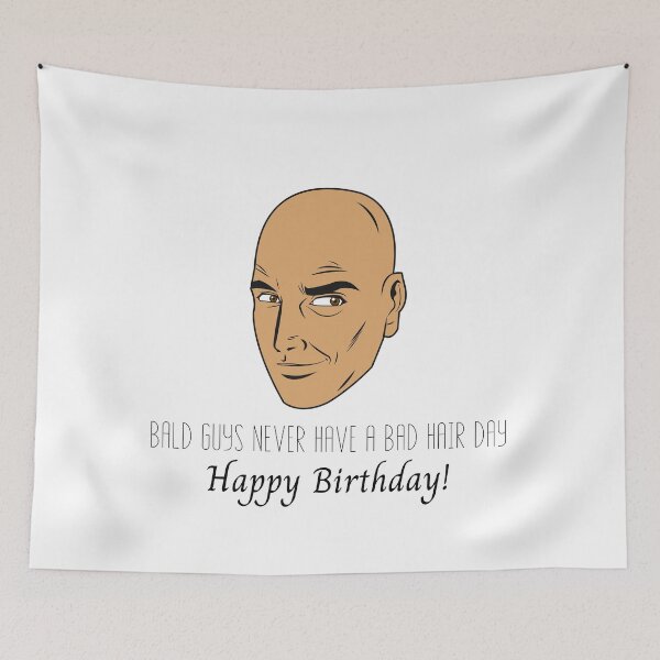 Item preview, Bald Guy Birthday Funny Greeting Card designed and sold by Water Flick.