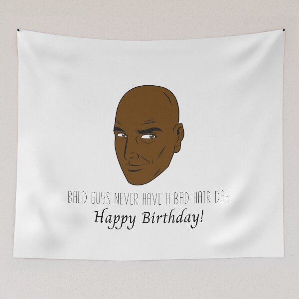 Item preview, Bald Guy Birthday Funny Greeting Card designed and sold by Water Flick.