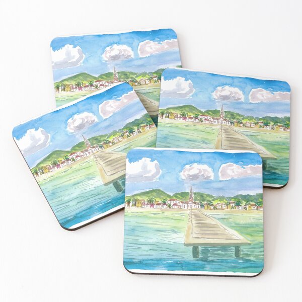 Item preview, Coastal View Of Tropical Village Anse dArlet In Martinique designed and sold by artshop77.