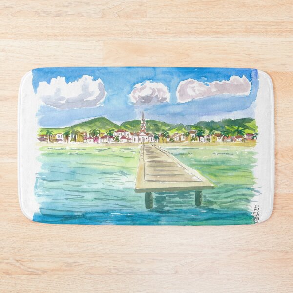 Item preview, Coastal View Of Tropical Village Anse dArlet In Martinique designed and sold by artshop77.