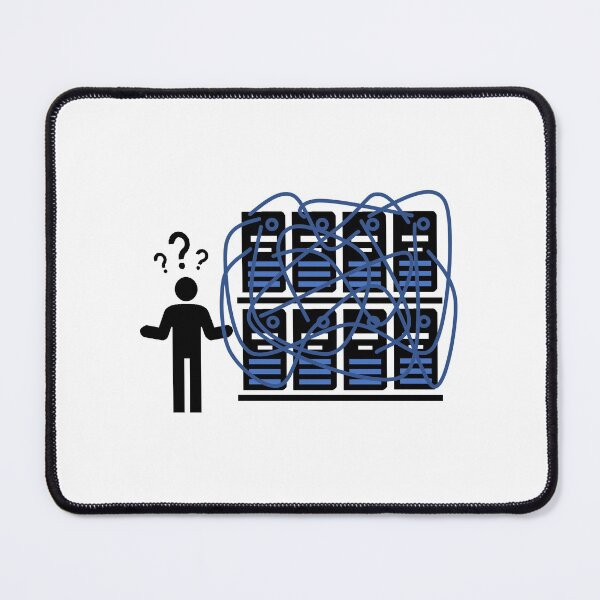 Item preview, Highly networked data center with a confused IT technician with no direction finder or plan. designed and sold by sopfanna.