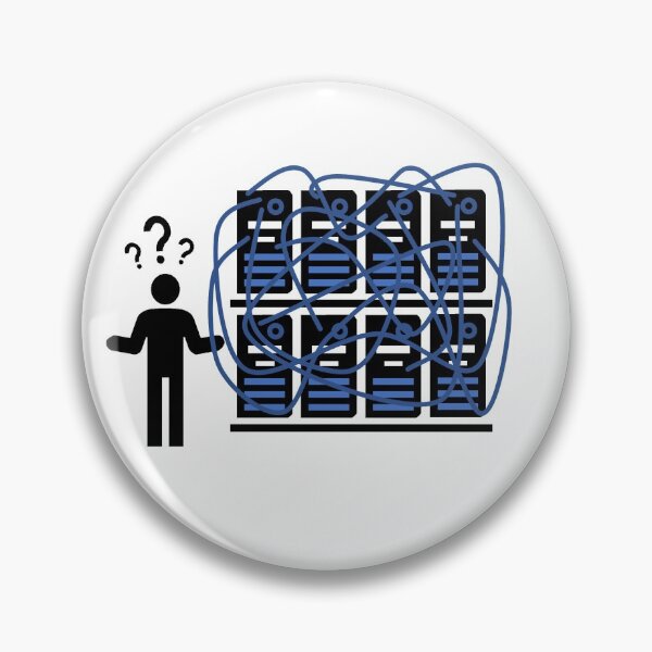 Item preview, Highly networked data center with a confused IT technician with no direction finder or plan. designed and sold by sopfanna.