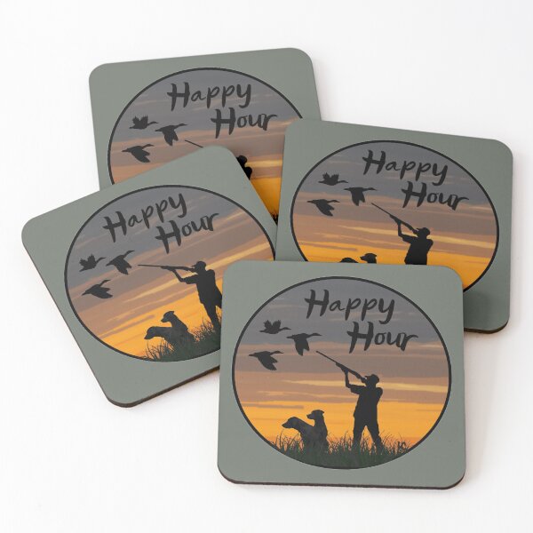 Item preview, Happy Hour Retro Duck Hunting Design for Duck Hunters and Labrador Lovers designed and sold by LifeCrush.