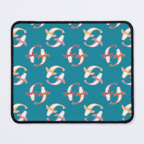 Item preview, Lesbian-Colored Koi Fish on a Marine Blue Background designed and sold by Ispeakgeek.