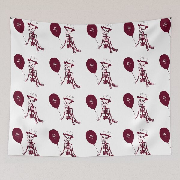 Item preview, Brown Loving skeleton with balloon designed and sold by kMariaART.