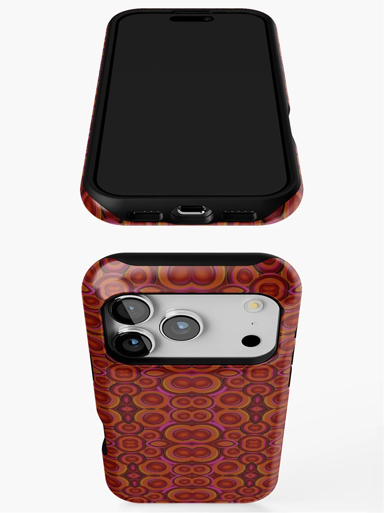 Thumbnail 3 of 4, iPhone Case, Modern Geometric Patterns Using Circles Design 4 designed and sold by ClassyPatterns.