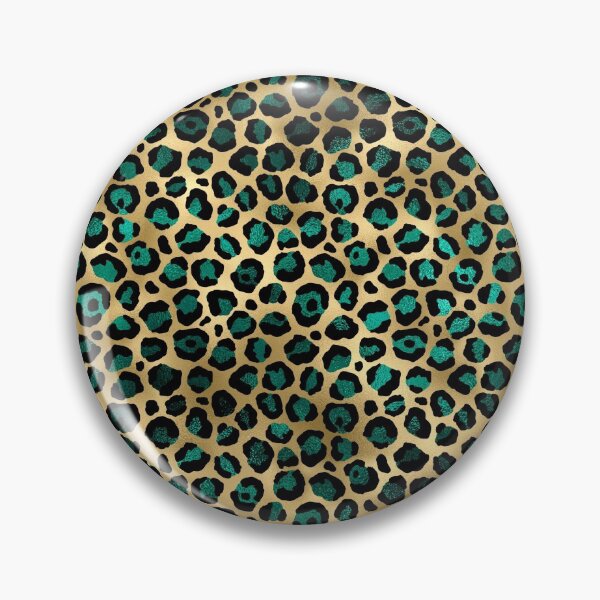 Item preview, Gold and Teal Leopard Print -- Emerald and Gold luxury pattern designed and sold by MagicStrawberry.