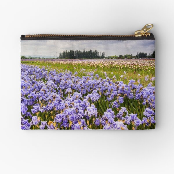 Bearded Iris Field Zipper Pouch