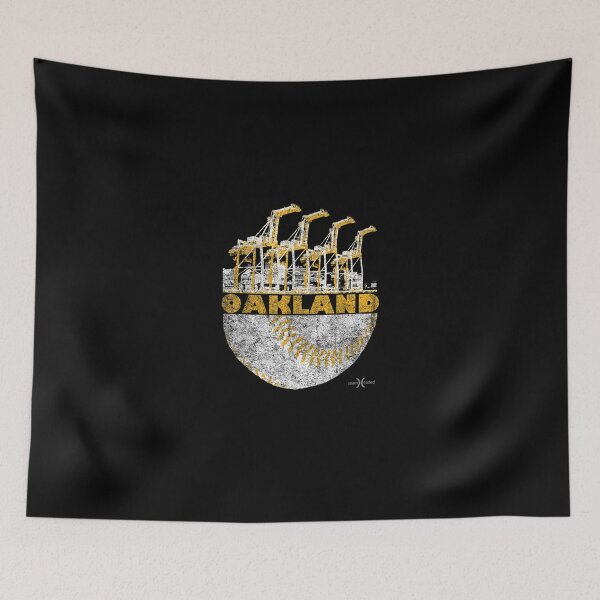 Item preview, Vintage Oakland Baseball Port Crane Skyline designed and sold by Chanielshian.