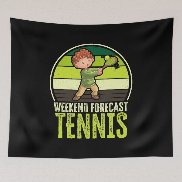 Item preview, Weekend forecast: Tennis, Funny Tennis Player Quote, Gift for Tennis Lovers designed and sold by AS-Shirts.