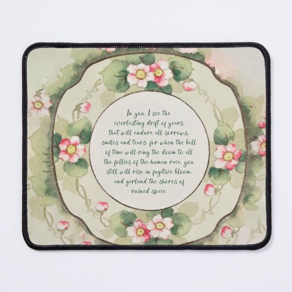 Item preview, Floral plate with poem designed and sold by leadwithart.