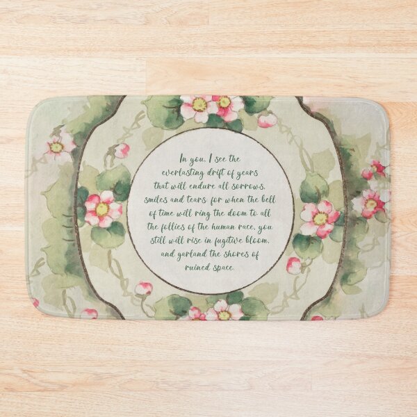 Item preview, Floral plate with poem designed and sold by leadwithart.
