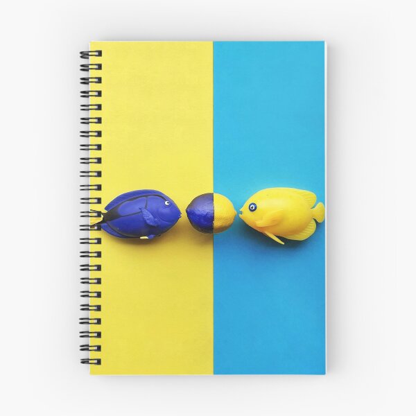 Item preview, Blue surgeon fish and yellow angel fish  designed and sold by orangerinka.