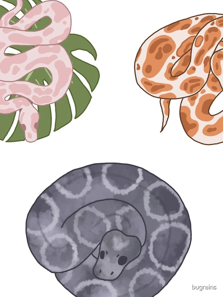 Thumbnail 4 of 4, iPhone Case, Ball Python Sticker Pack designed and sold by bugrains.