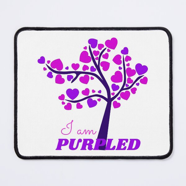 Item preview, I Am Purpled Tree of Pink and Purple Hearts designed and sold by HMadeArtSON.