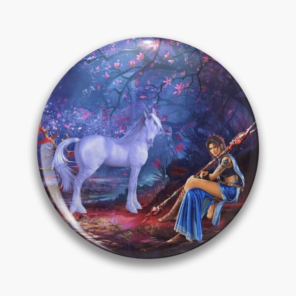 Item preview, Unicorn and sorceress in the fantasy forest designed and sold by brendanre.