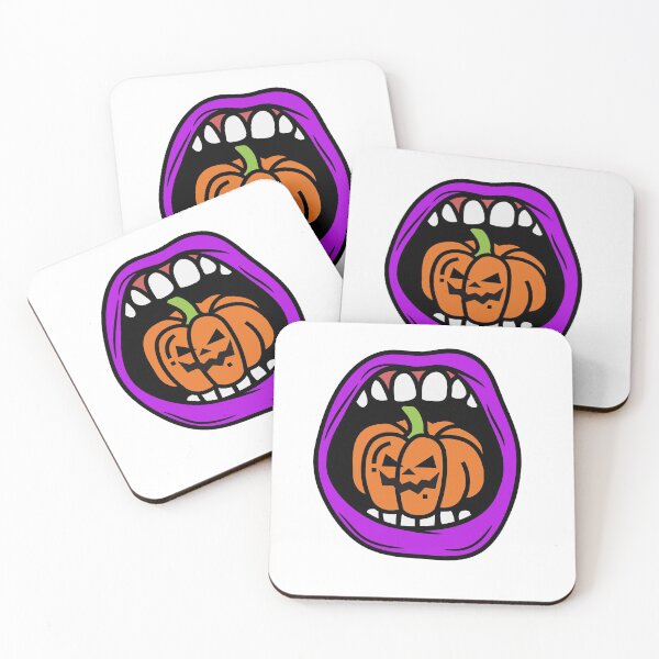 Aperçu de l'œuvre Chemise lèvres Halloween - citrouille d'halloween dans la bouche créée et vendue par REDMONIR.