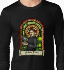 Tesla: The Electric Jesus Long Sleeve T-Shirt
