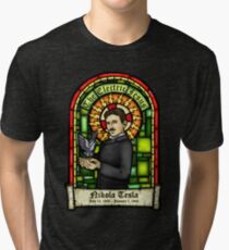 Tesla: The Electric Jesus Tri-blend T-Shirt