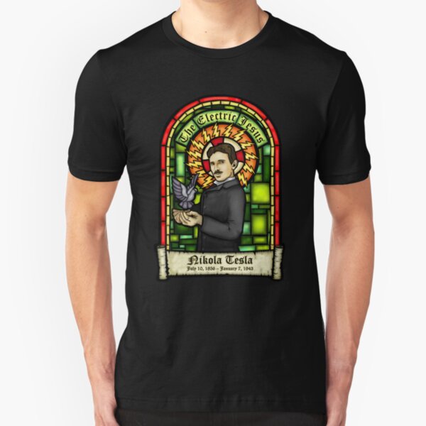Tesla: The Electric Jesus Slim Fit T-Shirt