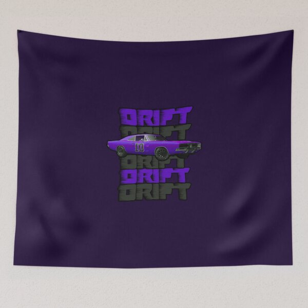 Item preview, Old Purple Car Drifting With Purple and Grey Drift Text on the Background And Inverted Number 01 designed and sold by koreatvtea.