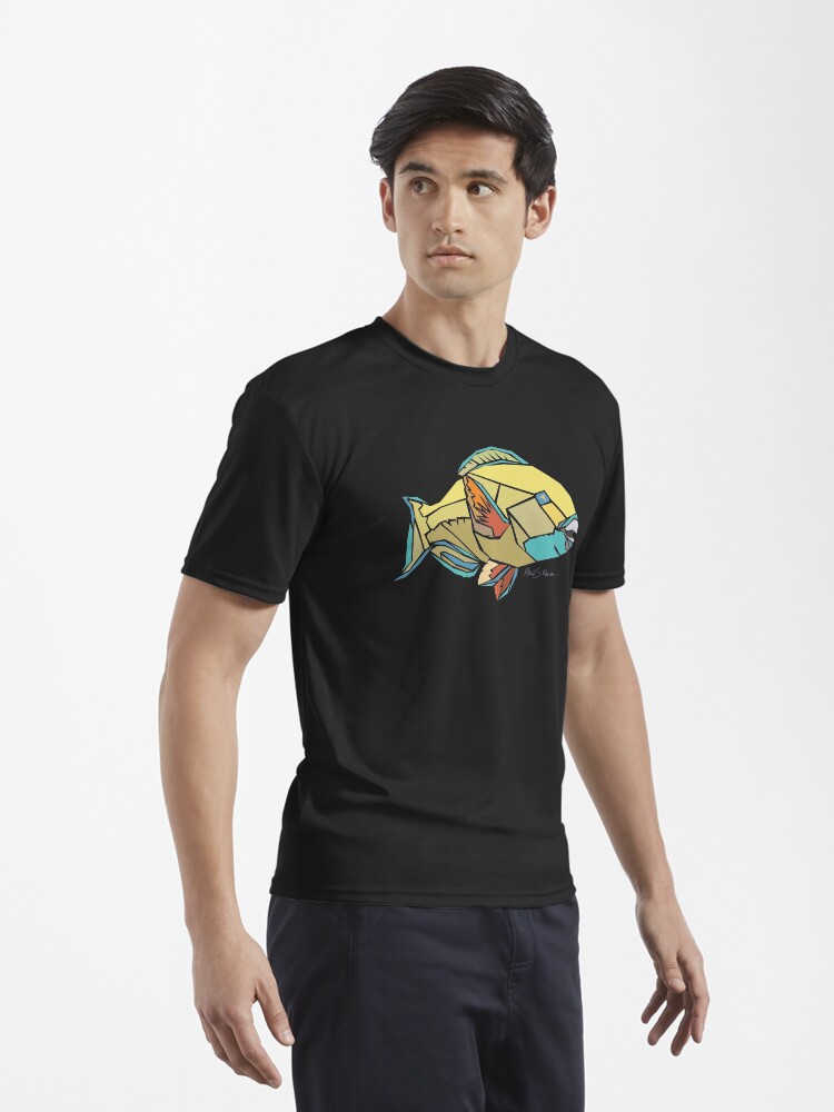 Thumbnail 3 of 7, Active T-Shirt, Tropical Fish - parrot fish coral reef menagerie designed and sold by petloverswag.