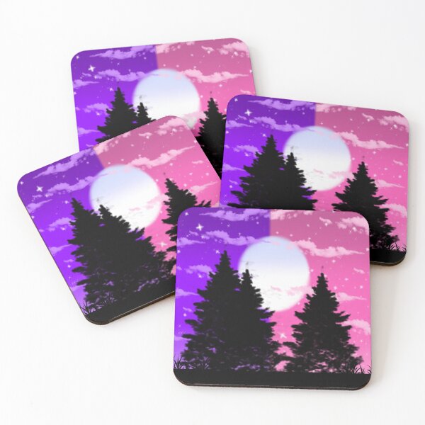 Item preview, Dual forestscape cloudy night designed and sold by LunaAngelRose.