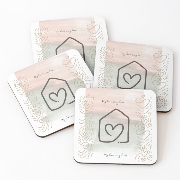Item preview, House and heart,my heart is my home,print with phrase on the heart and the house designed and sold by CarmenConsi.