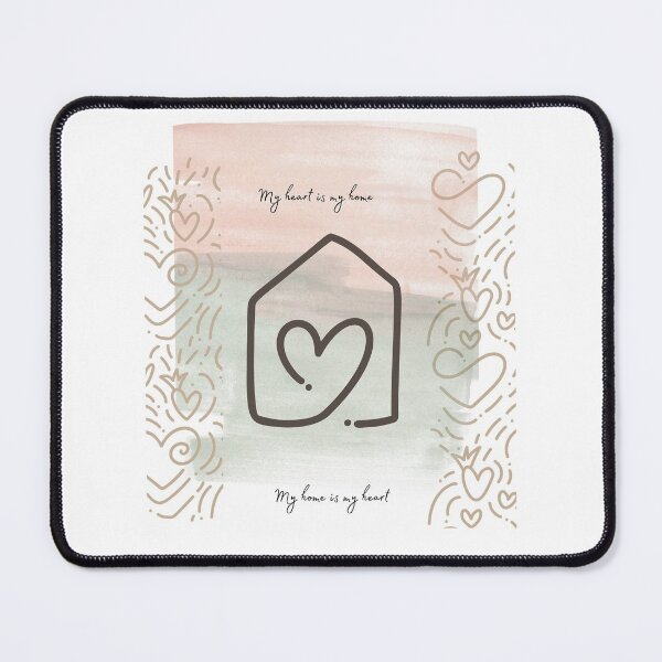 Item preview, House and heart,my heart is my home,print with phrase on the heart and the house designed and sold by CarmenConsi.