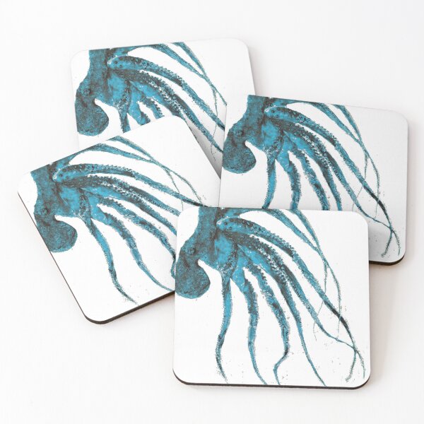 Item preview, Octopus in blue and black designed and sold by Rush Whitacre.
