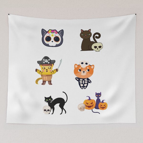 Item preview, Cat Skull Sticker Set  designed and sold by infazbdeen.