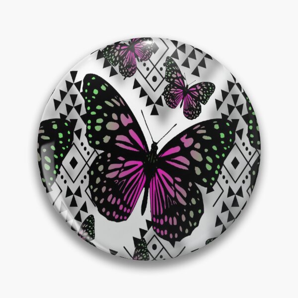 Item preview, White / Lime Green / Hot Pink Native Butterfly Design  designed and sold by JMWCD.