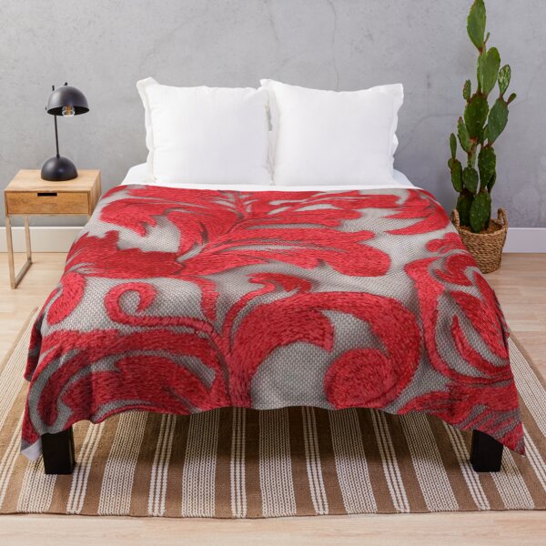 Item preview, Mesh Embroidery Red, Fabric designed and sold by Poetic4Passion.