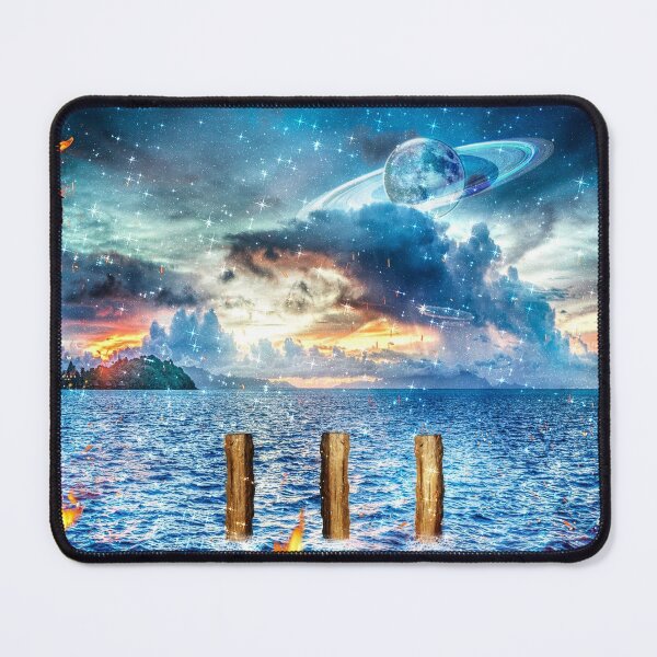 Item preview, 3 Posts on the Ocean Beach Tropical Island Landscape Castaway designed and sold by Jolly-Yosei.