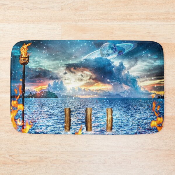 Item preview, 3 Posts on the Ocean Beach Tropical Island Landscape Castaway designed and sold by Jolly-Yosei.