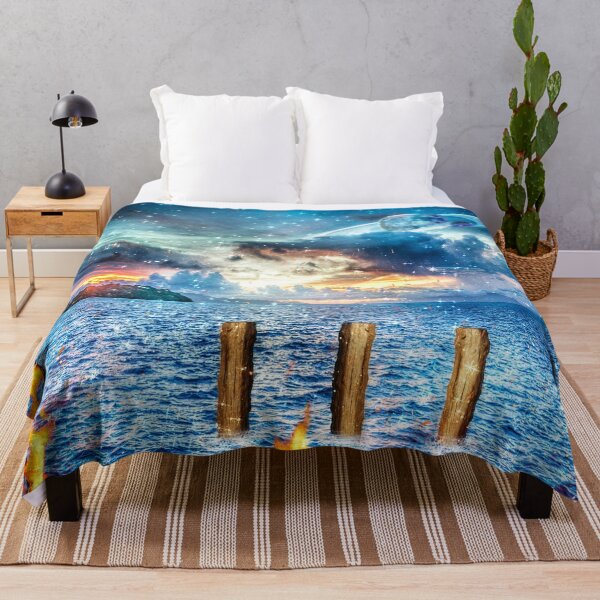 Item preview, 3 Posts on the Ocean Beach Tropical Island Landscape Castaway designed and sold by Jolly-Yosei.