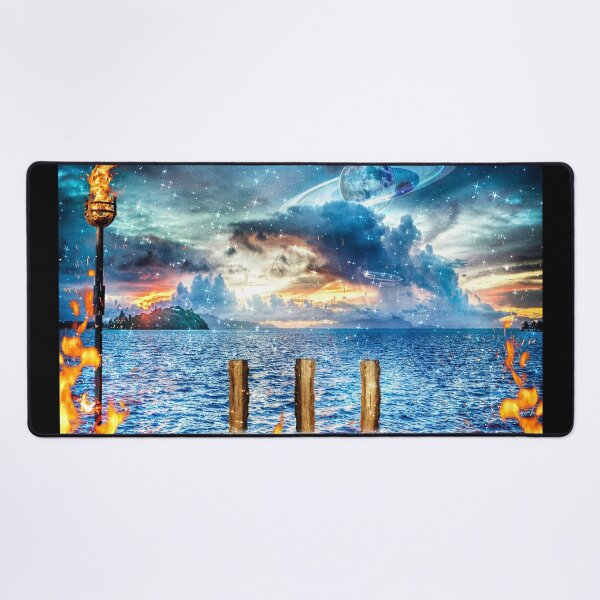 Item preview, 3 Posts on the Ocean Beach Tropical Island Landscape Castaway designed and sold by Jolly-Yosei.