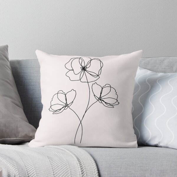 Item preview, Poppies line art designed and sold by PeachyLitchi.