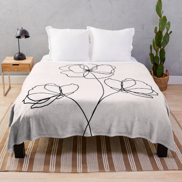Item preview, Poppies line art designed and sold by PeachyLitchi.