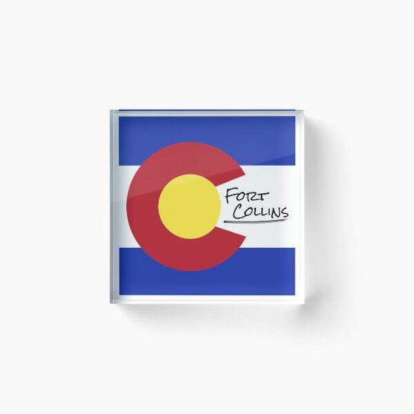 Item preview, City of Fort Collins Colorado on colorado flag designed and sold by Davephotoswest.