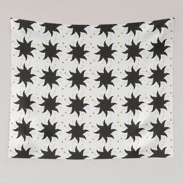 Item preview, Gold and black Sun pattern designed and sold by Artystico  ⭐⭐⭐⭐⭐.