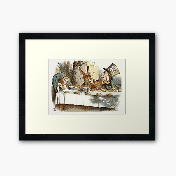 “The Mad Hatter’s Tea Party” Framed Art Print