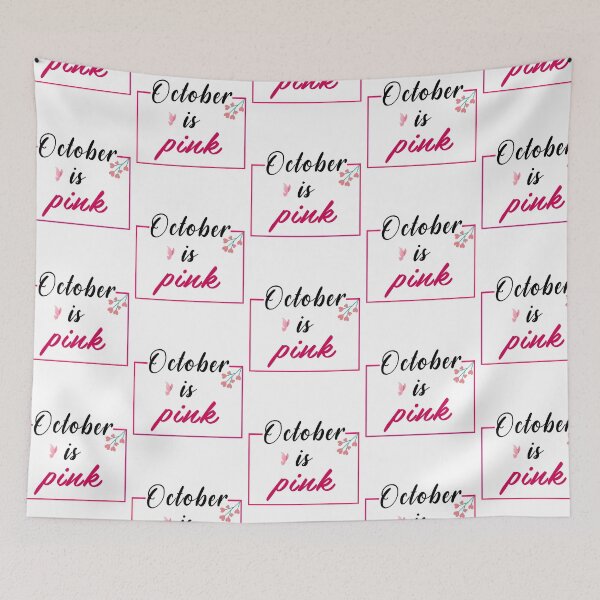 Item preview,  October is pink   support Breast cancer Awareness cute gift for your  daughter, wife, grandma, women, anyone fighting Breast cancer designed and sold by ELPRONTO-DESIGN.
