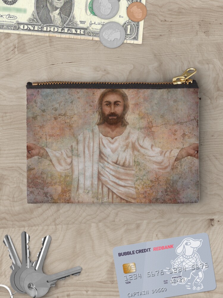 Thumbnail 3 of 4, Zipper Pouch, The Resurrection and the Life designed and sold by aprilmoen.